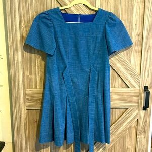 Vintage Denim Blue Midi Dress